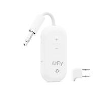 Twelve South AirFly Pro 2 Deluxe Adaptateur émetteur/récepteur audio Bluetooth pour 2 AirPods/casque sans fil, pour prise auxiliaire 3,5 mm + adaptateur international + étui, fonctionne sur les avions