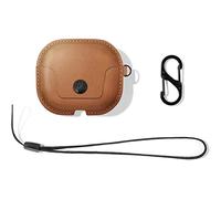 Twelve South AirSnap Gen 3 | Housse de Protection en Cuir avec Clip de prévention des pertes et Sangle de Transport en Option pour AirPods Gen 3, Blanc