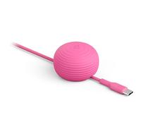 Twelve South CableStay Câble USB-C et ancre lestée - Câble de charge USB-C vers USB-C 60 W de 1,5 m, support de câble de bureau pour iPhone, iPad, AirPods, MacBook Air, et plus encore (Fuchsia)