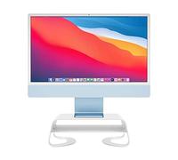 Twelve South Curve Support de Moniteur Ergonomique avec étagère de Rangement pour iMac et écrans, Blanc Mat