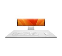 Twelve South DeskPad | Tapis de souris étendu en cuir durable, résistant aux déversements, surface de traction de la souris, taille optimale pour l'utilisation de l'écran, gris