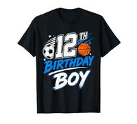 Twelve Year Old Sports Boy Soccer Basketball T-Shirt