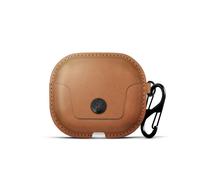Twelve South AirSnap Gen 3 | Housse de Protection en Cuir avec Clip de prévention des pertes et Sangle de Transport en Option pour AirPods Gen 3, Blanc