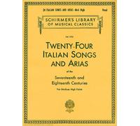 Twenty-Four Italian Songs And Arias Of The Seventeenth And Eighteenth Centuries Medium High Voice Schirmer Library Of Musical Classics Volume 1722 Vocal Collection For Classical Singers