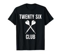 Twenty Six Club 26 fléchettes Design Pub League Humour pour Joueur T-Shirt