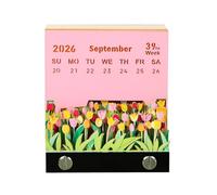 Twenty Twenty Six Conjuring Oriented Fan Desk Calendar with LED Light and Tearable Weekly Planner for Office Deck Dense Desk Calendar with Light