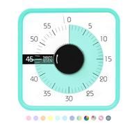 TWENTY5 SEVEN Compte à rebours de 19,1 cm ; minuterie visuelle de 60 minutes et 1 heure - Outil pédagogique en salle de classe, réunion de bureau, horloge de compte à rebours mécanique pour enfants,