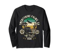 Twentynine Palms California USA Hotrod Design rétro coucher de soleil Manche Longue