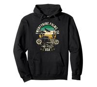 Twentynine Palms California USA Hotrod Design rétro coucher de soleil Sweat à Capuche