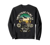 Twentynine Palms California USA Hotrod Design rétro coucher de soleil Sweatshirt