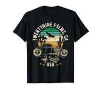 Twentynine Palms California USA Hotrod Design rétro coucher de soleil T-Shirt