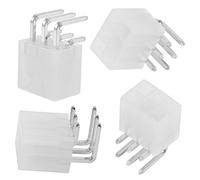 Tweovnai 100 PièCes 4.2MM 6 Broches en-TêTe Mâle Broche pour Carte Graphique GPU PCI-E PCIe Connecteur d'alimentation à Angle Droit pour Asic Miner Antminer