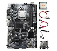 Tweovnai 12 PCIE B75 BTC Ensemble de Carte MèRe MinièRe + CPU + Ventilateur + Câble 2XSATA + Câble de Commutation 12 PCI-E (vers USB3.0) LGA1155 DDR3 MSATA ETH Mineur