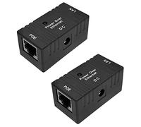 Tweovnai 2 PièCes 10M/100Mbp Alimentation POE Passive sur Ethernet RJ-45 Injecteur SéParateur Adaptateur de Montage Mural pour la Mise en RéSeau de CaméRas IP CCTV