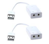 Tweovnai 2X USB 2.0 Virtual 2.1 Adaptateur Carte Son Canal Audio 7.1