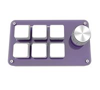 Tweovnai 6 Touches + 1 Bouton Personnalisé 6 Touches Macro Programmation PersonnaliséE OSU à Une Main Mini MéCanique Violet
