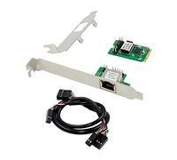 Tweovnai Adaptateur de Carte Ethernet PCIe M.2 B & M-Key vers Gigabit 1000 Mbps avec Port RJ-45 pour Ordinateurs de Bureau et Ordinateurs Portables