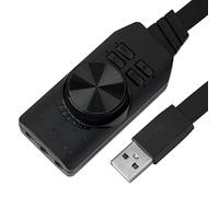 Tweovnai Adaptateur de Carte Son USB Interface Audio 7.1 Canaux 3.5Mm USB2.0 Casque de Microphone Carte Son de Jeu D'Ordinateur Universelle