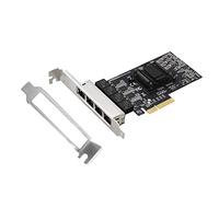 Tweovnai Adaptateur RéSeau PCIe Quad-Port 2.5GBase-T RTL8125B Carte Ethernet Gigabit 2500/1000/100Mbps Prise en Charge du ContrôLeur LAN RJ45