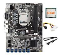 Tweovnai B75 12 Card Mining Motherboard + G540 CPU + 4PIN à 6PIN Câble d'alimentation + Câble SATA 12USB3.0 (PCIE) Slot LGA1155 DDR3 RAM SATA3.0