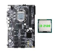Tweovnai B75 12 PCIE ETH MinièRe Carte MèRe + I3 2120 CPU LGA1155 MSATA USB3.0 SATA3.0 Support DDR3 RAM B75 BTC Mineur Carte MèRe
