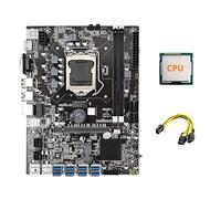 Tweovnai B75 ETH Carte MèRe MinièRe 8XPCIE Adaptateur USB + CPU + 6Pin vers Double Câble 8Pin LGA1155 MSATA B75 USB Miner Carte MèRe
