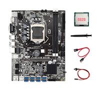 Tweovnai B75 ETH Carte MèRe MinièRe 8XPCIE Adaptateur USB + G620 CPU + Câble SATA + Câble de Commutation + Graisse Thermique B75 USB Mineur Carte MèRe