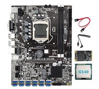 Tweovnai B75 ETH Carte MèRe MinièRe LGA1155 12XPCIE vers USB DDR3 G540 CPU + MSATA SSD 128G + 2XSATA Câble B75 USB BTC Carte MèRe