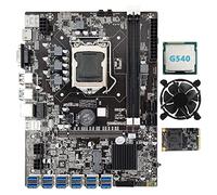 Tweovnai B75 ETH Carte MèRe MinièRe LGA1155 12XPCIE vers USB MSATA DDR3 G540 CPU + MSATA SSD 128G + Ventilateur de Refroidissement B75 BTC Carte MèRe
