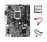Tweovnai B75 ETH Mining Carte MèRe 8XPCIE Adaptateur USB + G1610 CPU + 2 Câble XSATA LGA1155 MSATA B75 Carte MèRe USB Miner