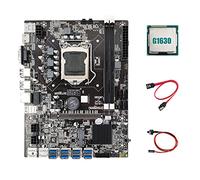 Tweovnai B75 USB ETH Exploitation MinièRe Carte MèRe 8XPCIE Adaptateur USB + G1630 CPU + Câble SATA + Câble de Commutation LGA1155 B75 USB Mineur Carte MèRe