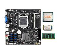 Tweovnai B75E 8 Carte BTC MinièRe Carte MèRe + G530 CPU + 8G DDR3 RAM + 128G SSD 8X USB3.0 B75 Puce LGA1155 DDR3 RAM MSATA ETH Mineur