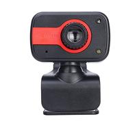 Tweovnai CaméRa USB V3 HD avec Microphone IntéGré CaméRa VidéO pour Ordinateur sans Lecteur - Noir Rouge