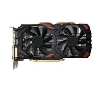 Tweovnai Carte Graphique RX580 8GB DDR5 256Bit 14Nm 1284Mhz 1750Mhz PCI E 3.0 HD DP Carte VidéO à Double Ventilateur pour Bureau de
