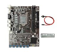 Tweovnai Carte MèRe B250C ETH Miner + DéFlecteur + Câble de Commutation 12 PCIE vers USB3.0 Emplacement pour Carte Graphique LGA1151 DDR4 pour BTC Mining