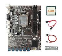 Tweovnai Carte MèRe B250C ETH Miner + G4400 CPU + DéFlecteur + Câble SATA + Câble de Commutation 12USB3.0 Emplacement pour Carte Graphique LGA1151 pour BTC