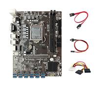 Tweovnai Carte MèRe B250C ETH Mineur + Câble SATA + Câble de Commutation + Câble 4PIN vers SATA LGA1151 12XPCIE vers USB3.0 Emplacement GPU pour L'Exploitation MinièRe
