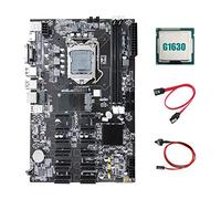 Tweovnai Carte MèRe B75 12 PCIE ETH MinièRe + CPU G1630 + Câble SATA + Câble de Commutation LGA1155 MSATA DDR3 B75 BTC Mineur Carte MèRe