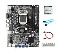 Tweovnai Carte MèRe B75 8USB ETH MinièRe 8XUSB + G630 CPU + Câble SATA + Câble de Commutation + DéFlecteur LGA1155 B75 USB BTC Mineur Carte MèRe