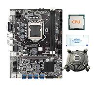 Tweovnai Carte MèRe B75 BTC Mining 12XUSB + G630 CPU + DDR3 4 Go 1333 MHz RAM + Câble SATA + Câble de Commutation + Tampon Thermique B75 Carte MèRe USB