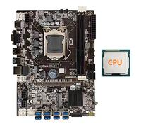 Tweovnai Carte MèRe B75 BTC Mining + CPU AléAtoire LGA1155 8XPCIE Adaptateur USB Support 2XDDR3 MSATA B75 USB BTC Miner Carte MèRe
