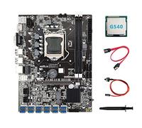 Tweovnai Carte MèRe B75 ETH Mineur 12 PCIE vers USB3.0 + Processeur G540 + Graisse Thermique + Câble SATA + Câble de Commutation Carte MèRe DDR3 LGA1155