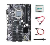 Tweovnai Carte MèRe B75 ETH Mining 12 PCIE + G1630 CPU + Câble SATA + Câble de Commutation + Graisse Thermique LGA1155 Carte MèRe B75 BTC Miner