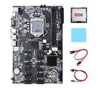 Tweovnai Carte MèRe B75 ETH Mining 12 PCIE + G550 CPU + Câble SATA + Câble de Commutation + Tampon Thermique LGA1155 B75 BTC Miner Carte MèRe