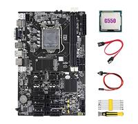 Tweovnai Carte MèRe B75 ETH Mining 12 PCIE + G550 CPU + de Tournevis + Câble SATA + Câble de Commutation LGA1155 Carte MèRe B75 BTC Miner