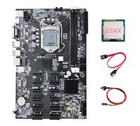 Tweovnai Carte MèRe B75 ETH Mining 12 PCIE + G5XX CPU + Câble SATA + Câble de Commutation LGA1155 MSATA DDR3 B75 BTC Miner Carte MèRe