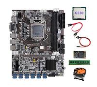 Tweovnai Carte MèRe B75 ETH Mining 12XUSB+G530 CPU+DDR3 4GB 1600Mhz RAM+MSATA SSD 64G+Switch Cable +SATA Cable+CPU Cooling Ventilateur