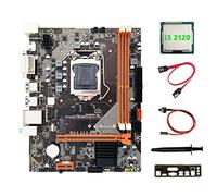 Tweovnai Carte MèRe de Bureau B75 + Processeur I3 2120 + Câble SATA + Câble de Commutation + Graisse Thermique + DéFlecteur M.2 NVME LGA 1155 pour Processeur I3 I5