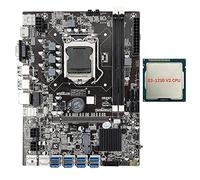 Tweovnai Carte MèRe MinièRe 8 GPU B75 + E3-1230 V2 CPU 8X USB3.0 à PCIE 1X Emplacement pour Carte Graphique LGA1155 DDR3 RAM SATA3.0 pour BTC/ETH