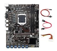 Tweovnai Carte MèRe MinièRe B250C 12 Cartes BTC + Câble D'Extension d'alimentation 24Pin + SATA + Câble de Commutation 12 USB3.0 (PCIE) LGA1151 DDR4 MSATA